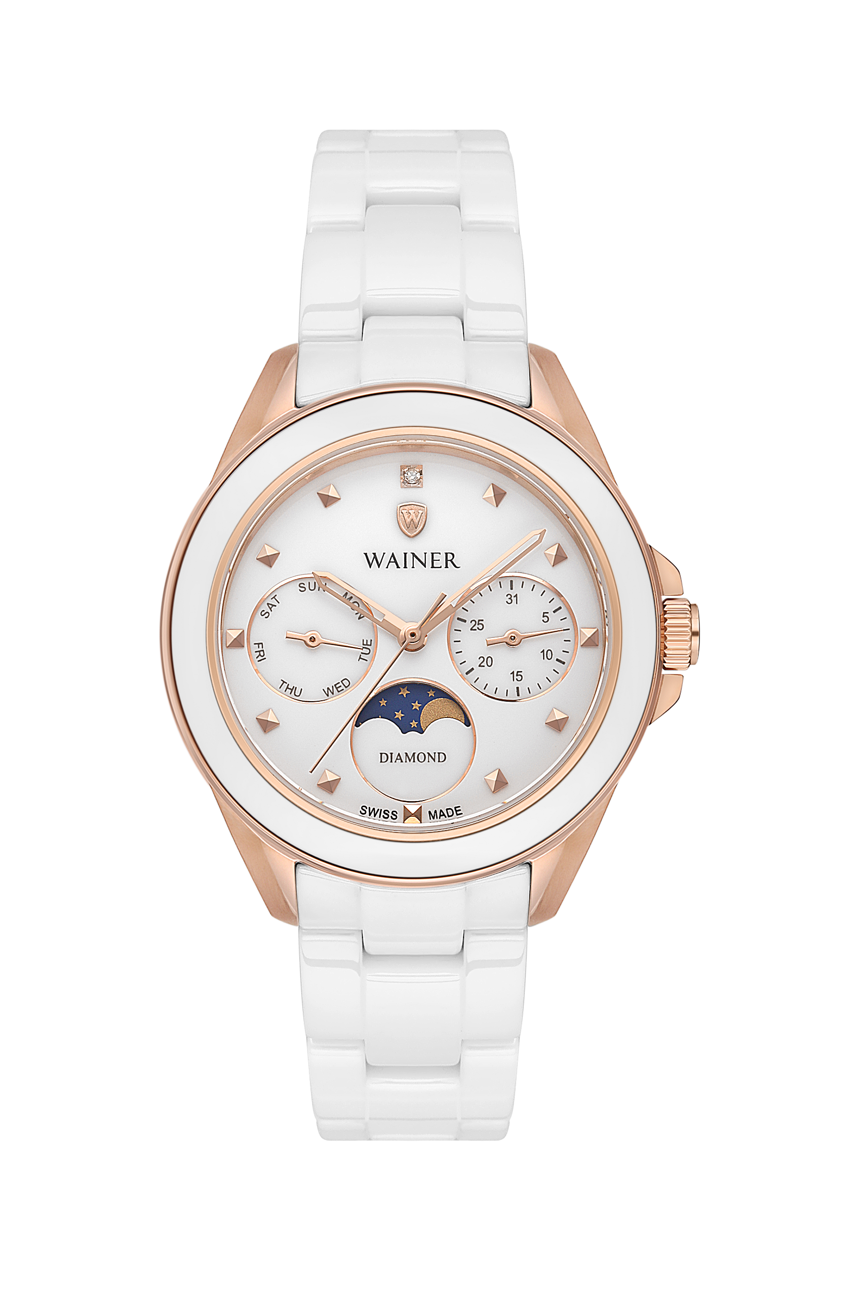 White / Rose Gold